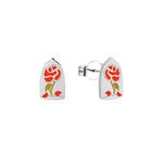 Product Disney Couture Essential Beauty & the Beast SS Enchanted Rose Earrings thumbnail image