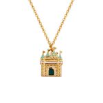 Product Disney Couture Gold-Plated Cinderella Magic Castle Necklace thumbnail image