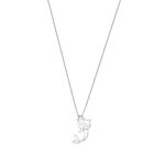 Product Disney Couture White Gold-Plated Little Mermaid Ariel Outline Character Necklace thumbnail image