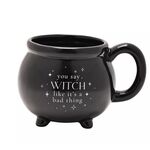 Product Halloween Black Cauldron Mug You Say Witch thumbnail image