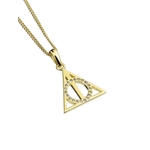 Product Harry Potter Deathly Hallows Gold Plated Necklace thumbnail image