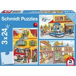 Product Puzzle 56215 Fire Brigade And Police 3x24 Pieces thumbnail image