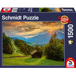 Product Παζλ 58970 Sunset Over The Mountain Village Of Wamberg 1500 Κομμάτια thumbnail image