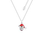 Product Disney Festive Christmas White Gold-Plated Minnie Mouse Holiday Necklace thumbnail image