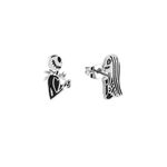 Product Disney Couture Nightmare Before Christmas Jack and Sally Mismatched Stud Earrings thumbnail image