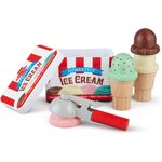 Product Melissa & Doug Pretend Play: Wood Scoop & Stack - Ice Cream Playset (6074871) thumbnail image