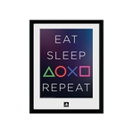 Product Playstation Framed Poster Eat Sleep Repeat thumbnail image