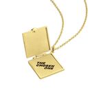 Product Disney Couture Pixar Toy Story Gold Plated Pizza Planet Box Necklace thumbnail image