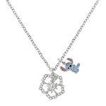 Product Disney Stitch  Flower Silver Plated Brass Necklace thumbnail image