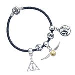 Product Βραχιόλι Harry Potter Charm Set Black Leather /Deathly Hallows/ Snitch/ Platform 9 3/4/Spellbeads thumbnail image