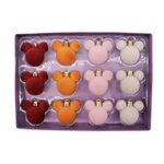 Product Disney Mickey Mini ear Baubles 12 pcs Velvet Red Orange thumbnail image