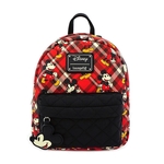 Product Loungefly Disney Minnie Mouse Maroon Quilted Mini PU Backpack thumbnail image