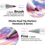 Product Ohuhu Honolulu B Alcohol Art Markers Σετ Μαρκαδόρων 104 Χρωμάτων Brush & Fine thumbnail image