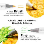 Product Ohuhu Honolulu B Alcohol Art Markers Σετ Μαρκαδόρων 72 Χρωμάτων Brush & Fine thumbnail image