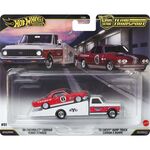 Product Mattel Hot Wheels Premium: Car Culture Team Transport - '66 Chevrolet Corvair Yenko Stinger &amp; '72 Chevy Ramp Truck Camion A Rampe Vehicles (JHX91) thumbnail image