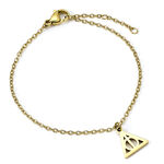 Product Βραχιόλι Harry Potter Deathly Hallows Stainless Steel Gold Chain Bracelet thumbnail image
