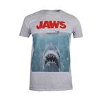 Product Jaws Movie Poster Grey Marl T-shirt thumbnail image