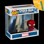 Product Funko Bitty Pop! Marvel: Spider-Man (Cityscape) Along with an Easter Candle thumbnail image