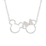 Product Κολιέ Disney Mickey and Minnie in Silver Brass Plated thumbnail image