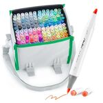 Product Μαρκαδόροι Ohuhu Honolulu Art Markers Set, Dual Tip, Alcohol-based 120 Colours Brush & Chisel thumbnail image