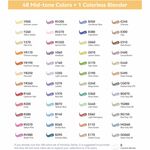 Product OHUHU Honolulu Alcohol Markers Σετ Μαρκαδόρων 48 Mid Tone Χρωμάτων Brush & Chisel thumbnail image