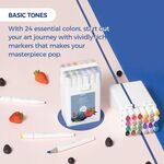 Product Ohuhu Kaala Alcohol Art Markers Set of 24 Basic Colors Chisel & Fine thumbnail image