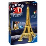 Product Ravensburger 3D Puzzle: Eiffel Tower Building Night Edition (216pcs) (12579) thumbnail image