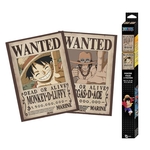 Product One Piece Set 2 Chibi Poster Wanted Luffy & Ace thumbnail image
