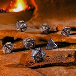 Product Runic Dice Set: Mixed Blue & Gold thumbnail image