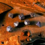 Product Runic Dice Set: Mixed Blue & Gold thumbnail image