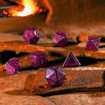 Product Runic Dice Set: Shimmering Black with Magenta thumbnail image