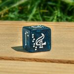 Product Shimmering Llama Dice Set: Glittering Dark Blue & White thumbnail image