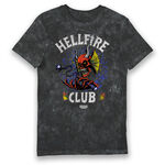 Product Stranger Things Hellfire Club Charcoal Snowash T-Shirt thumbnail image