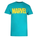 Product Marvel Text Logo Jade Blue T-shirt thumbnail image