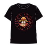 Product One Piece Luffy Face Black T-shirt thumbnail image