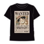 Product One Piece Luffy  Wanted Black T-shirt thumbnail image