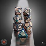 Product Tribal Dice Set: Blue-Green & Beige thumbnail image