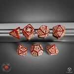 Product Tribal Dice Set: Shimmering Red & Beige thumbnail image