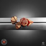 Product Tribal Dice Set: Shimmering Red & Beige thumbnail image