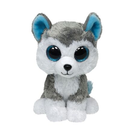 TY BEANIE BOOS - SLUSH GREY HUSKY DOG PLUSH TOY