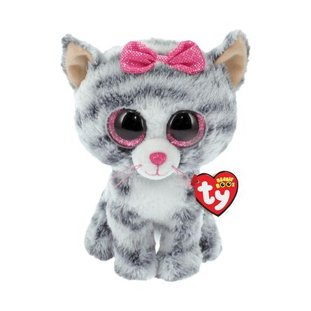 Λούτρινο Ty Beanie Boo - Kiki The Cat Grey 15cm (1607-37190)