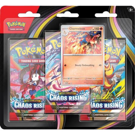 Pokemon TCG Mega Evolution: Chaos Rising - Charmeleon 3-Pack Blister
