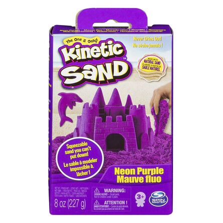 Spin Master Kinetic Sand - Neon Purple Basic Sand 8oz box (20138722)