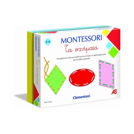 Εκπαιδευτικό Παιχνίδι AS Clementoni Montessori - Σχήματα & Κορδόνια (1024-63223)