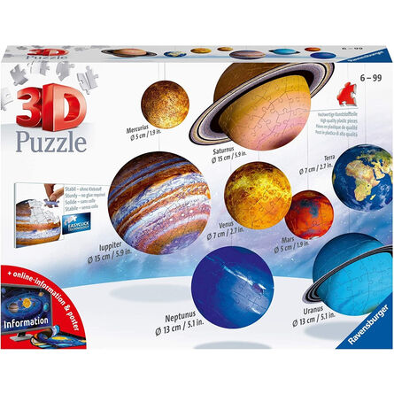 Παζλ Ravensburger 3D Puzzle: Solar System (522pcs) (11668)