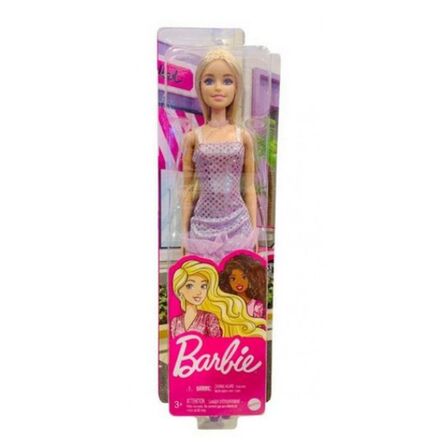 Mattel Barbie: Glitz Outfits - Brown Hair Doll with Purple Dress (HJR93)