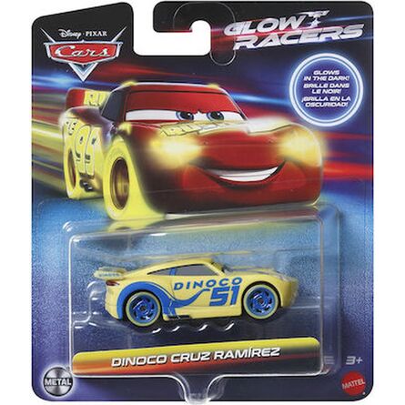 Αυτοκινητάκι Mattel Disney Cars: Glow Racers - Dinoco Cruz Ramirez Vehicle (HPG81)