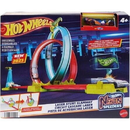 Mattel Hot Wheels Neon Speeders - Laser Stunt Slamway (HPC05)