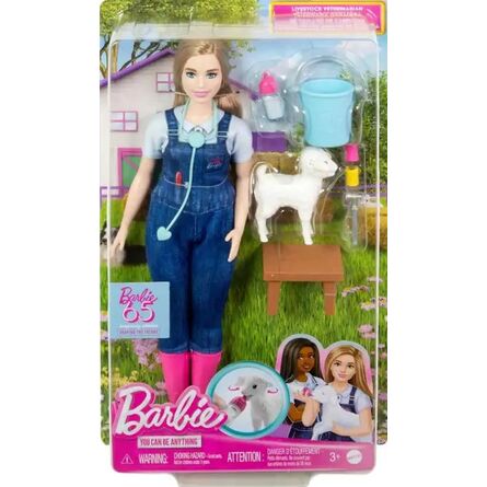 Mattel Barbie® You Can Be Anything: 65Th Anniversary -  Livestock Farm Veterinarian (HRG42)