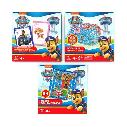 Επιτραπέζια Παιχνίδια Spin Master Paw Patrol: Game Bundle - Jumbo Cards, Pop-Up Game, 24-Piece Puzzle (6066829)